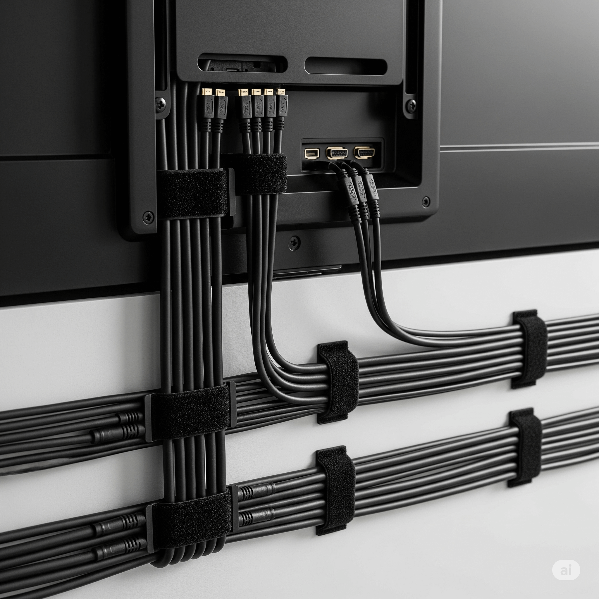 Clean cable management showing quality workmanship